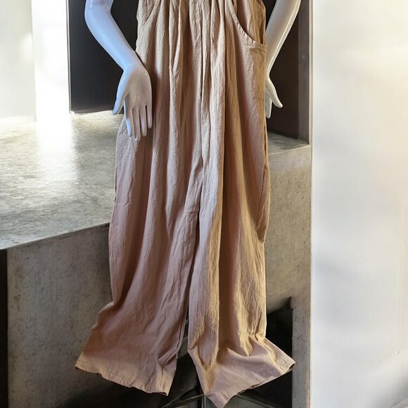 ✨ Boho-Inspired Beige Utility Jumpsuit – Size M (NWT) ✨ - Picture 2 of 4